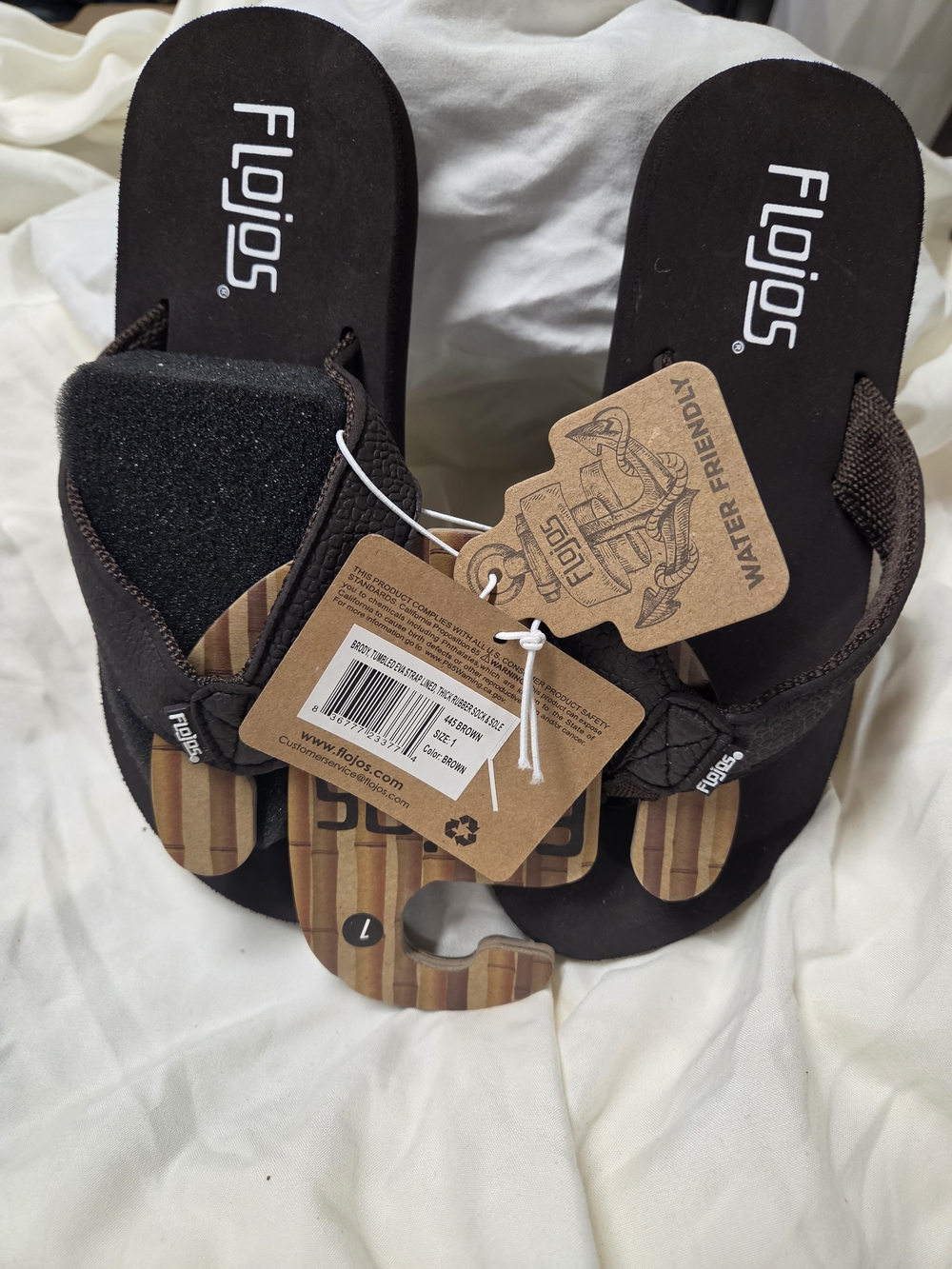 Flojos Men’s Brown Comfort Flip Flops